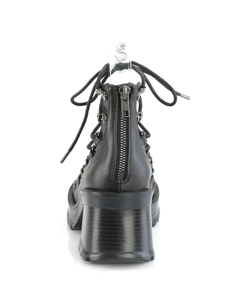 DEMONIA BRATTY 32 - BLACK VEGAN LEATHER - Image 5