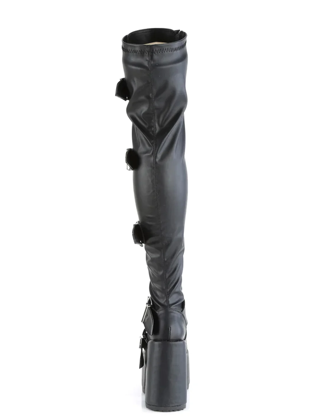 DEMONIA CAMEL-305 - BLACK STRETCH VEGAN LEATHER ✰ PRE ORDER ✰ - Image 3