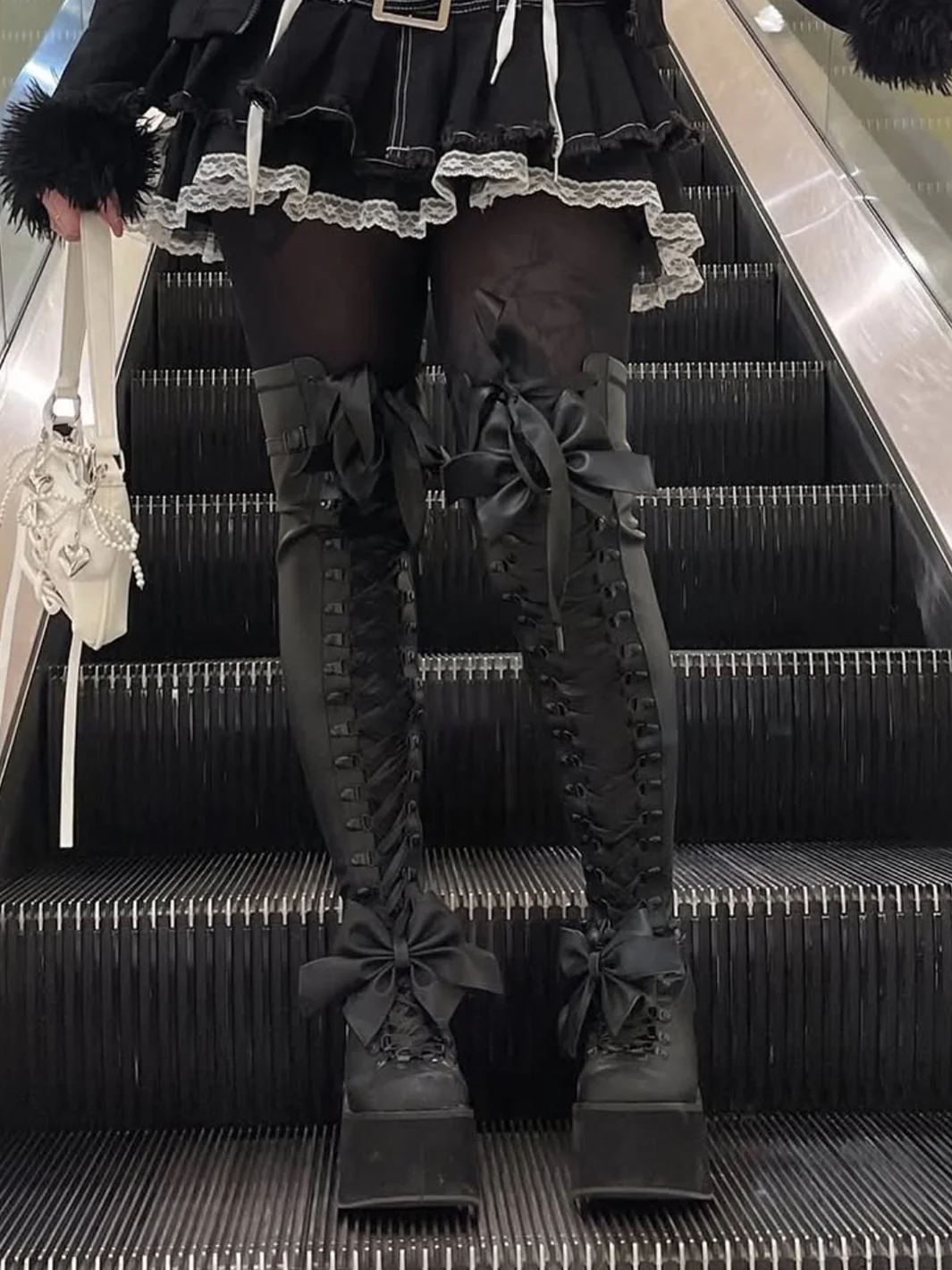 DEMONIA KERA 303 PLATFORM BOOTS - BLACK VEGAN LEATHER ✰ PRE ORDER ✰ - Image 2