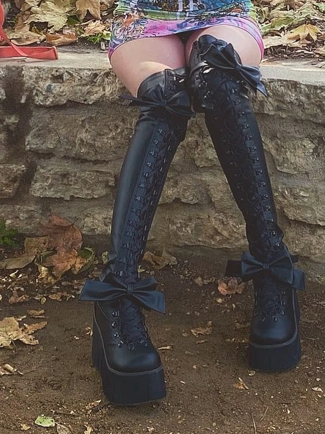 DEMONIA KERA 303 PLATFORM BOOTS - BLACK VEGAN LEATHER ✰ PRE ORDER ✰ - Image 3