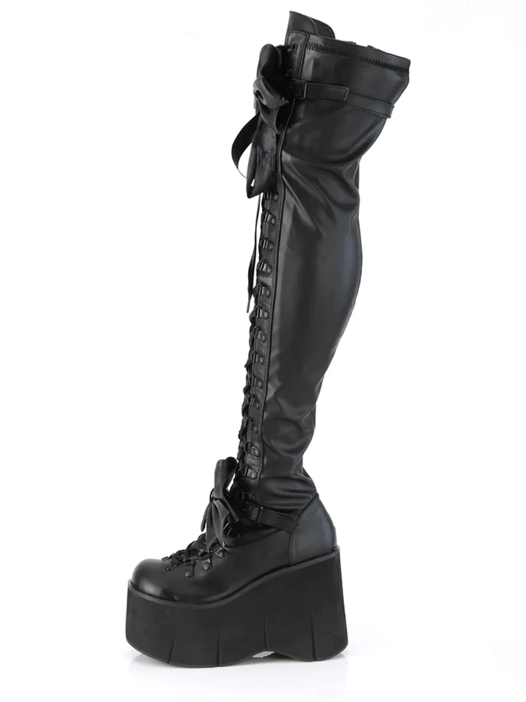DEMONIA KERA 303 PLATFORM BOOTS - BLACK VEGAN LEATHER ✰ PRE ORDER ✰ - Image 5