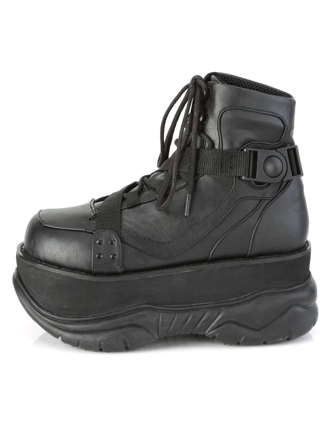 DEMONIA NEPTUNE-181 - BLACK VEGAN LEATHER ✰ PRE ORDER ✰ - Image 2