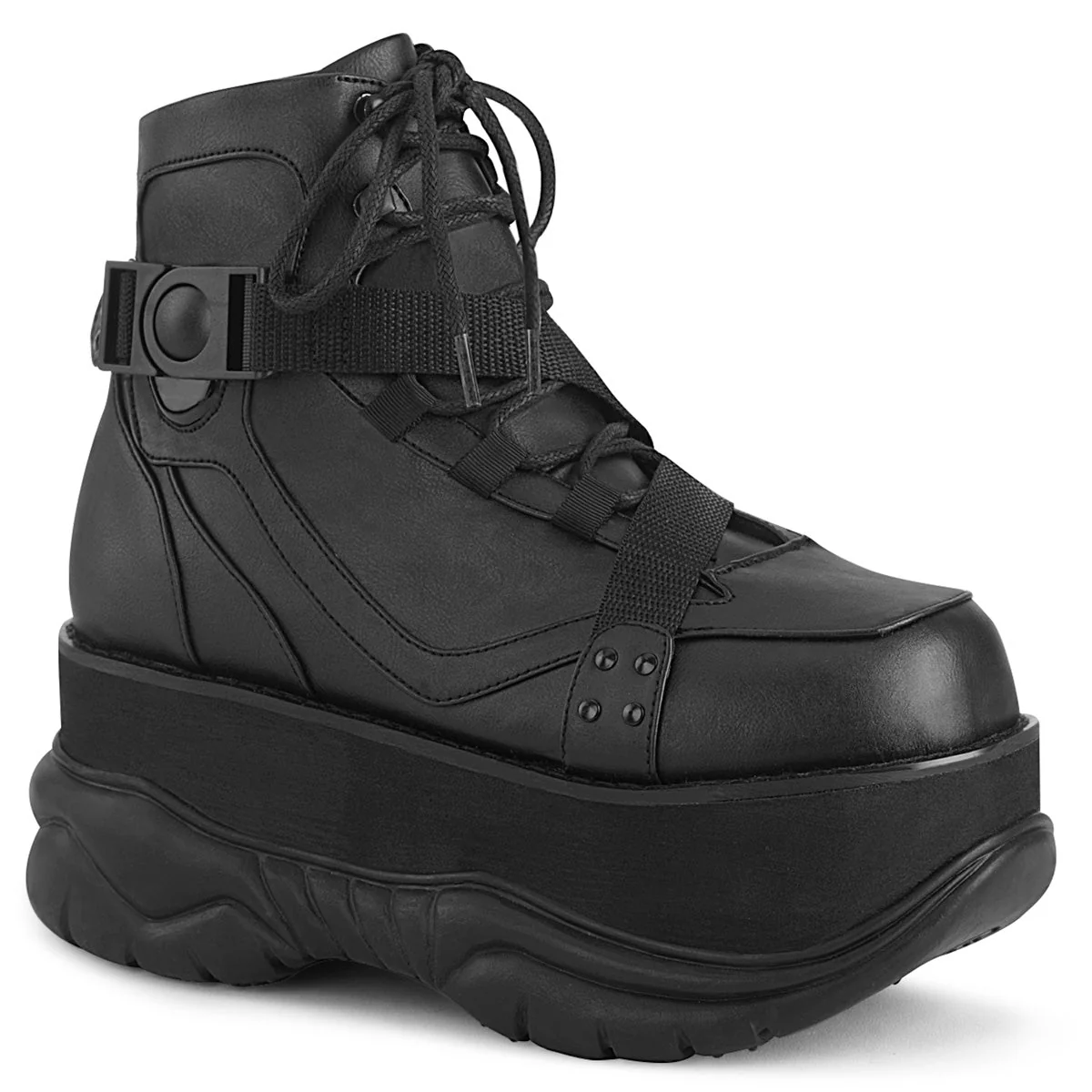 DEMONIA NEPTUNE-181 - BLACK VEGAN LEATHER ✰ PRE ORDER ✰ - Image 5