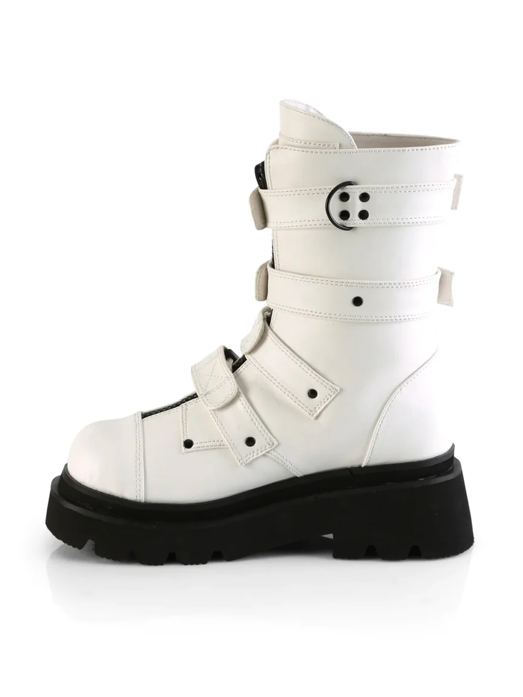 DEMONIA RENEGADE-55 - WHITE VEGAN LEATHER ✰ PRE ORDER ✰ - Image 4