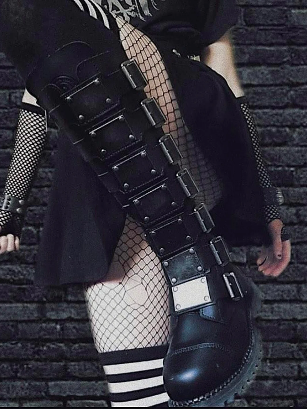 DEMONIA RIOT-21MP - BLACK VEGAN LEATHER ✰ PRE ORDER ✰ - Image 2