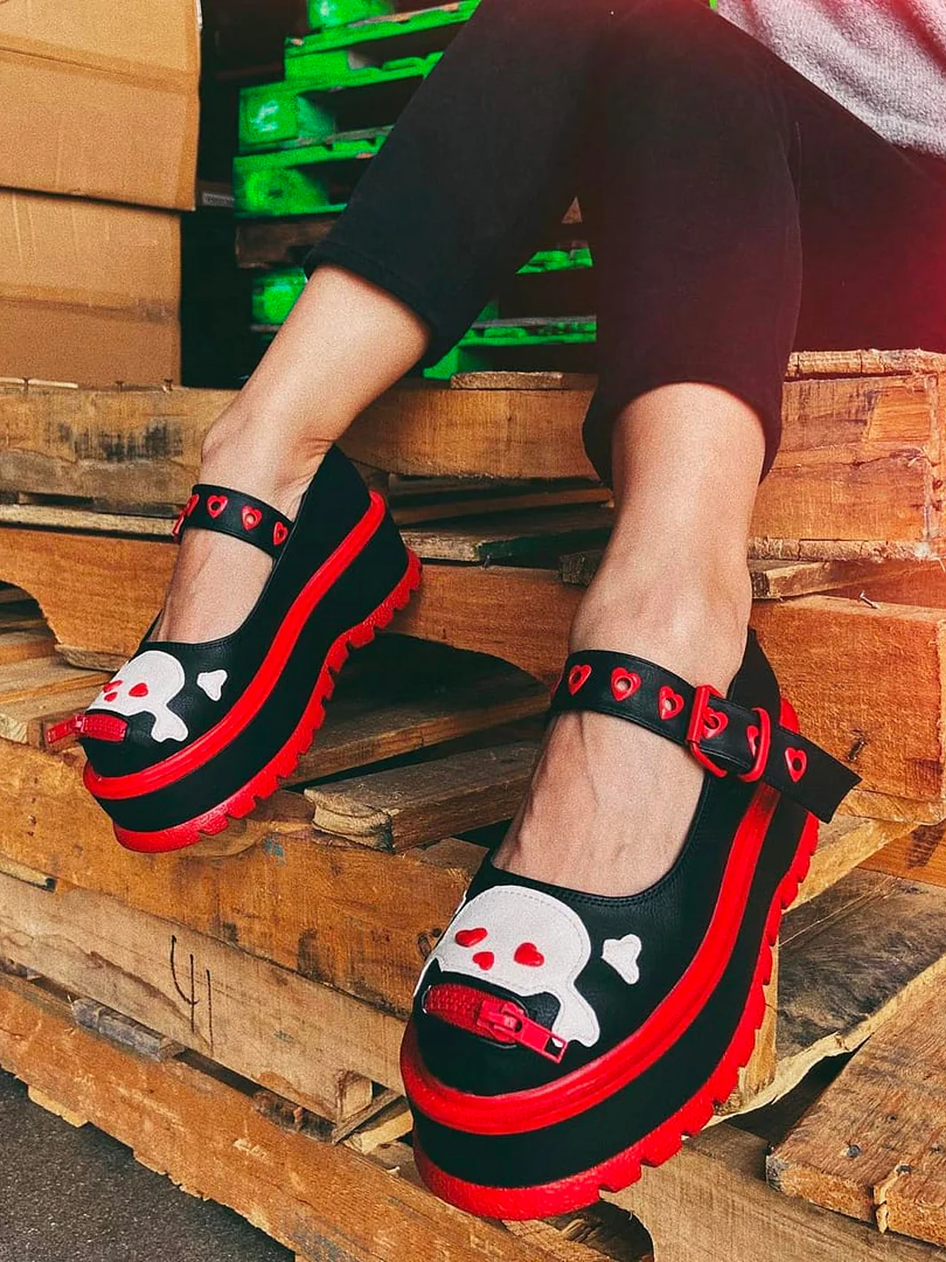 DEMONIA SLACKER-27 - BLACK VEGAN LEATHER ✰ PRE ORDER ✰ - Image 2