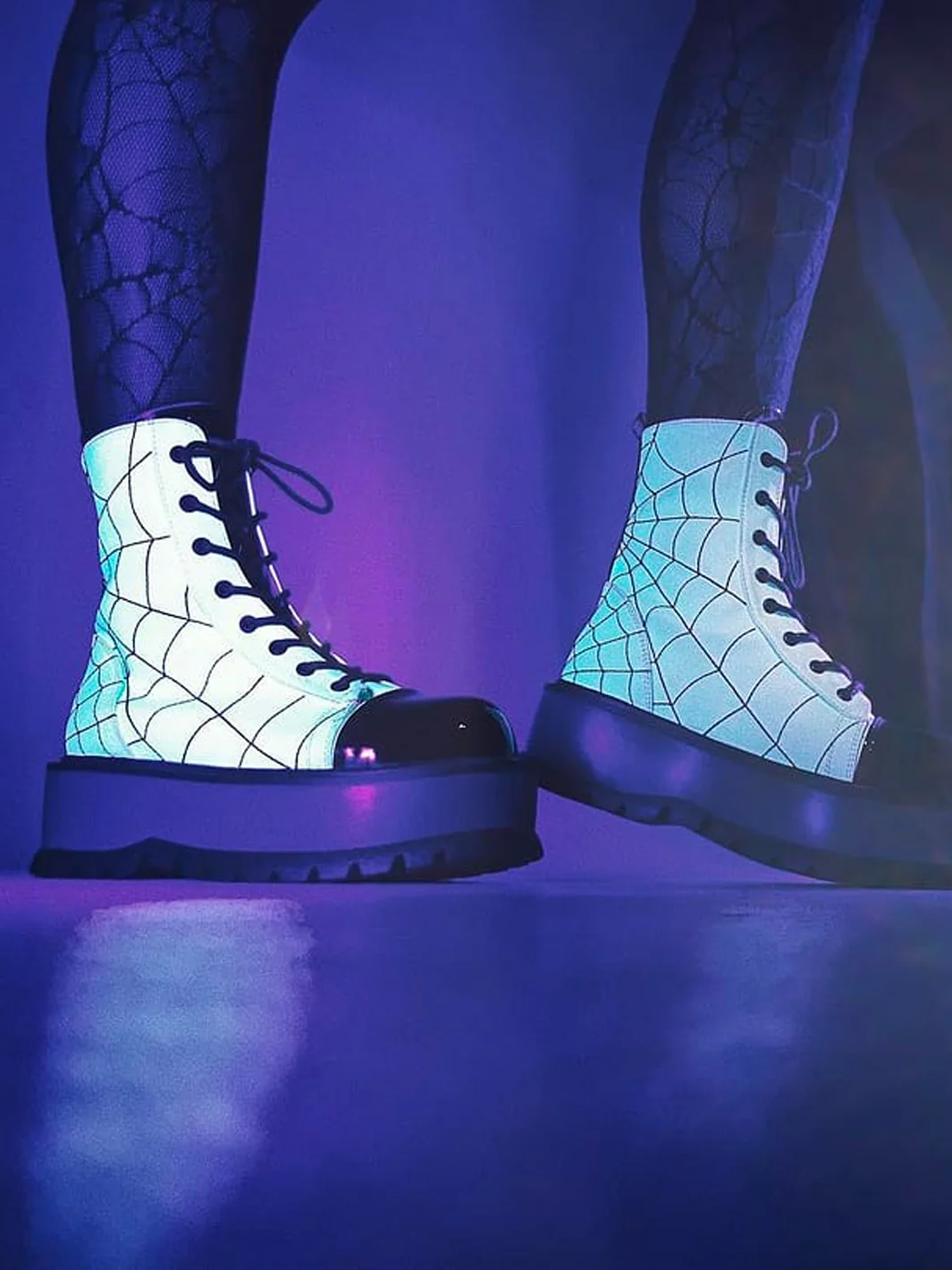 DEMONIA SLACKER-88 - WHITE VEGAN LEATHER ✰ PRE ORDER ✰ - Image 2