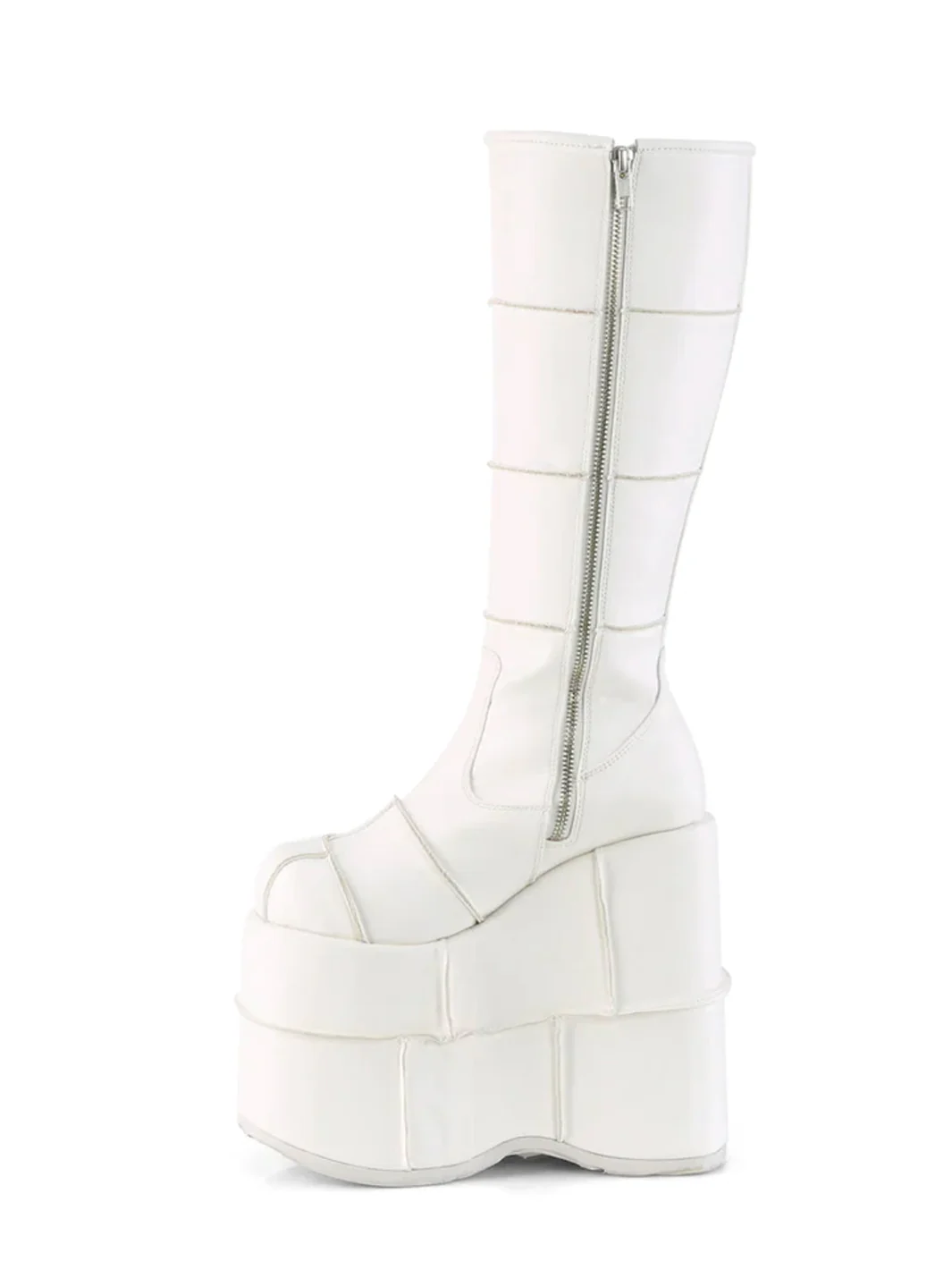 DEMONIA STACK-301 - WHITE VEGAN LEATHER ✰ PRE ORDER ✰ - Image 3