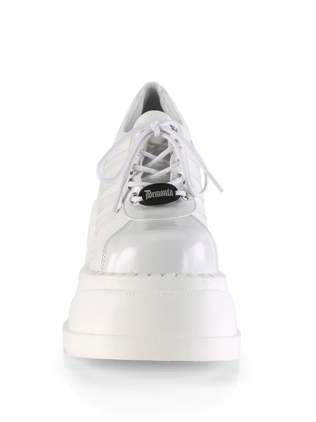 DEMONIA STOMP 08 PLATFORM SNEAKERS - WHITE VEGAN LEATHER - Image 4