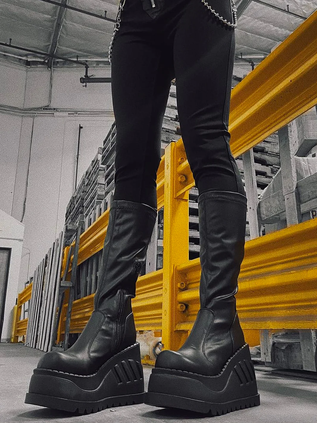 DEMONIA STOMP-200 - BLACK VEGAN LEATHER ✰ PRE ORDER ✰ - Image 2