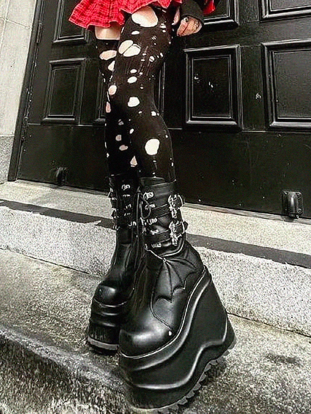 DEMONIA WAVE-150 - BLACK VEGAN LEATHER ✰ PRE ORDER ✰ - Image 2