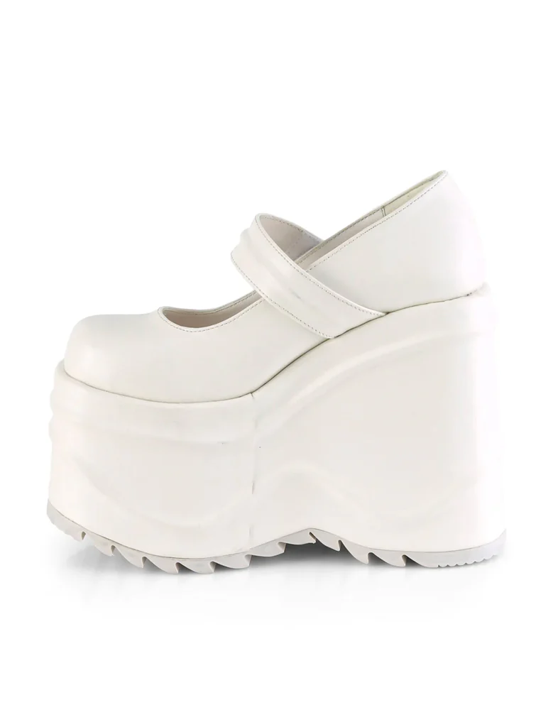 DEMONIA WAVE-32 - WHITE VEGAN LEATHER ✰ PRE ORDER ✰ - Image 4