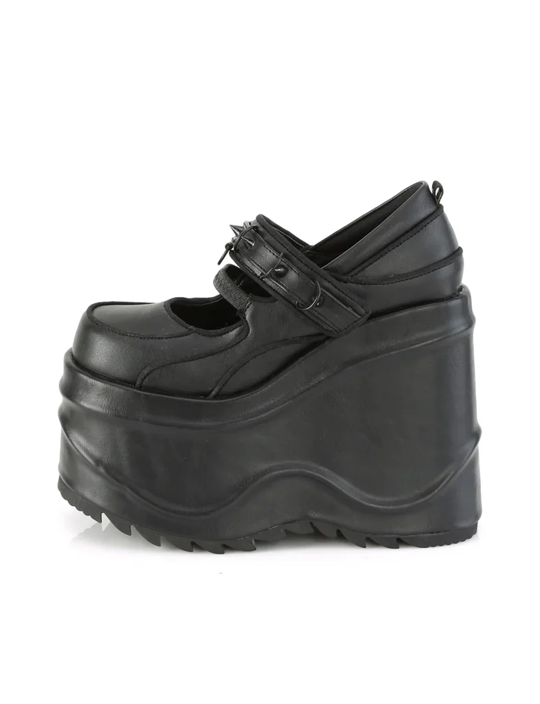 DEMONIA WAVE-48 - BLACK VEGAN LEATHER ✰ PRE ORDER ✰ - Image 3