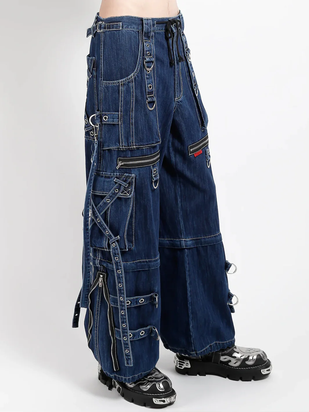 X STRAP PANT - DARK BLUE DENIM - Image 7