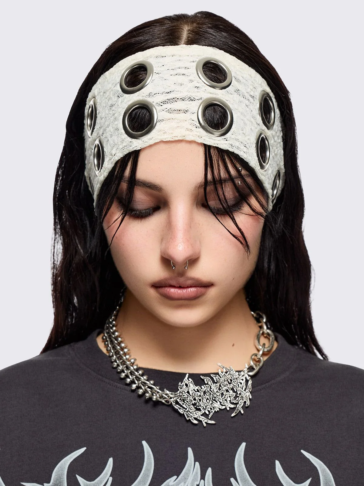 ELEKTRA ECRU LACE HEADBAND - Image 4