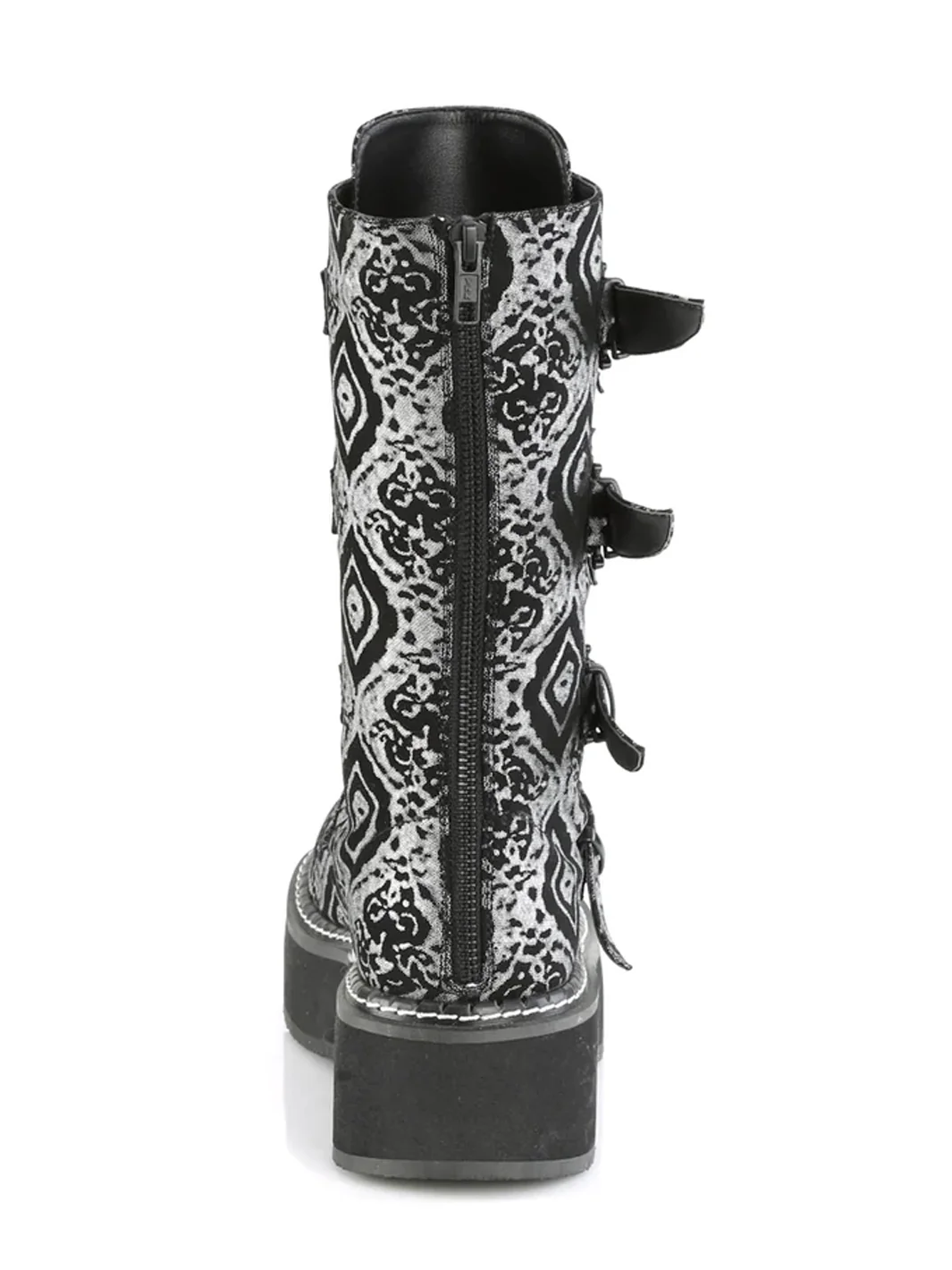 DEMONIA EMILY-322 - BLACK SILVER FAUX NUBUCK LEATHER ✰ PRE ORDER ✰ - Image 4