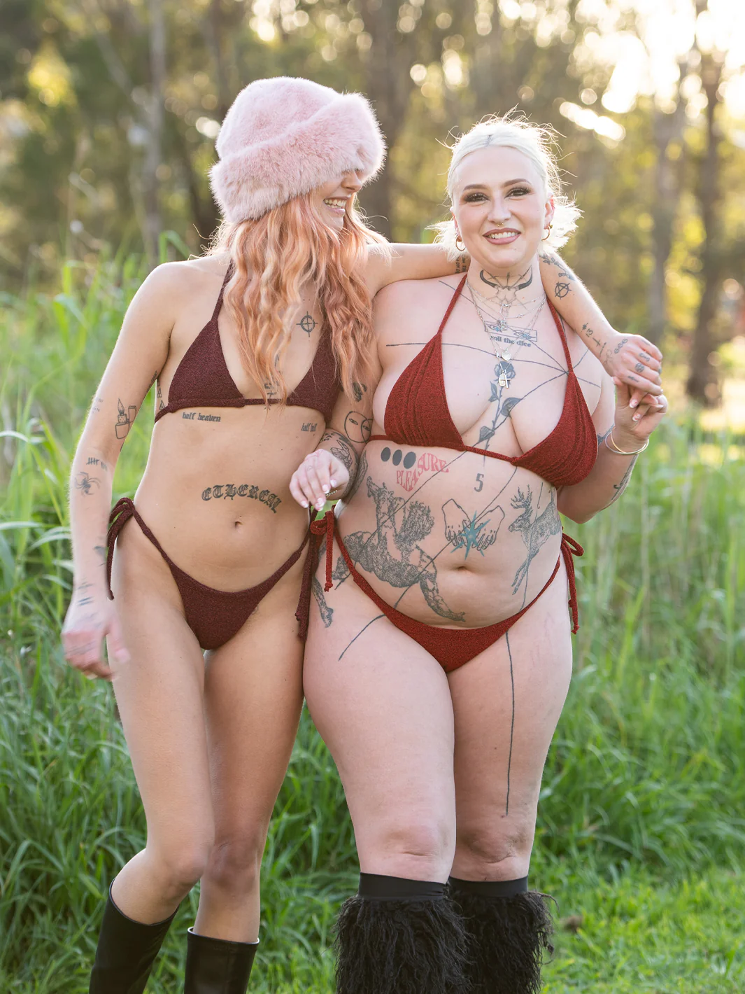 *EXCLUSIVE* METAMORPHOSIS BIKINI BOTTOMS - WINE RED - Image 7