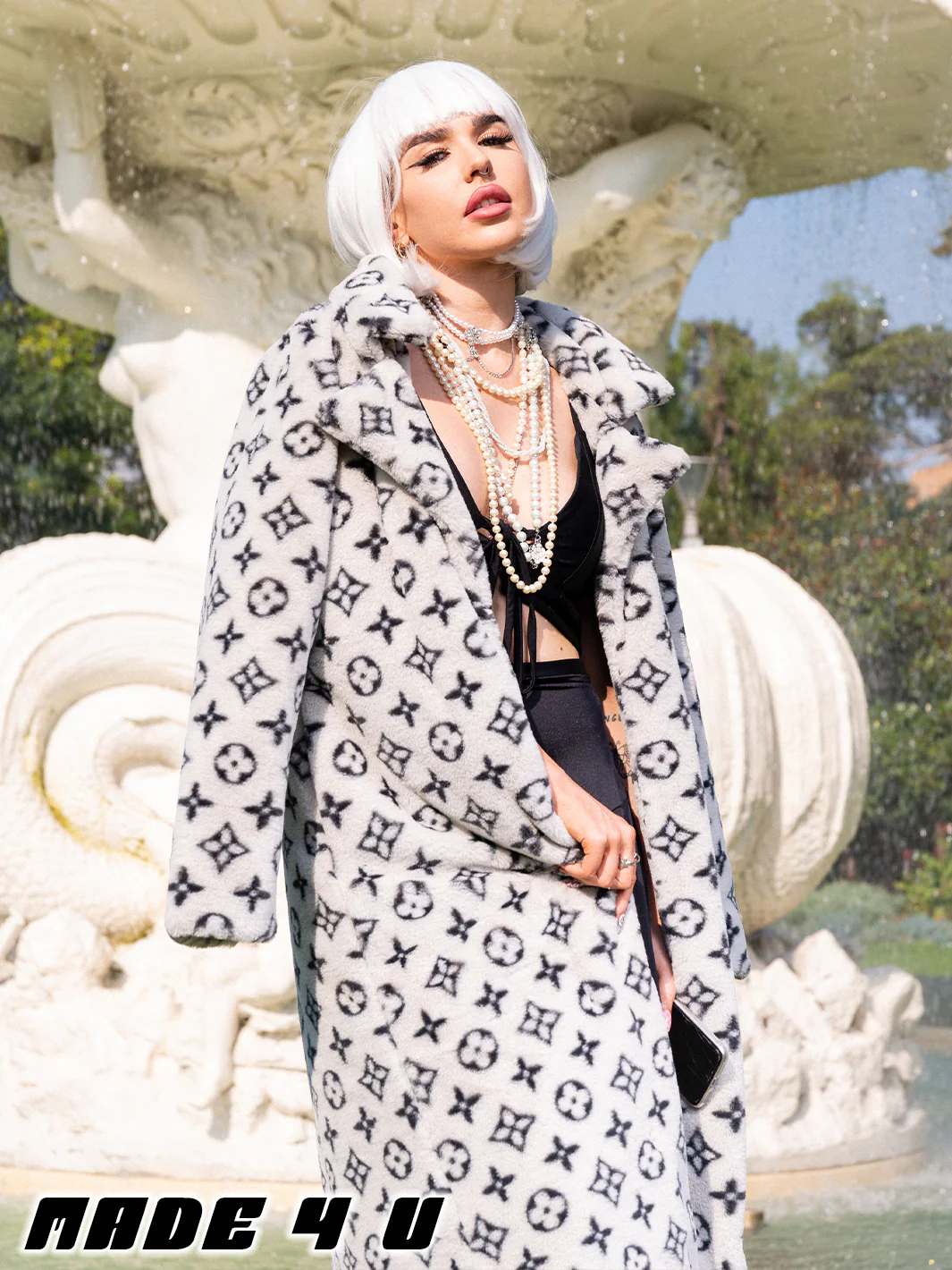 FASHION KILLA FAUX FUR JACKET - GREY ✰ MADE 4 U ✰