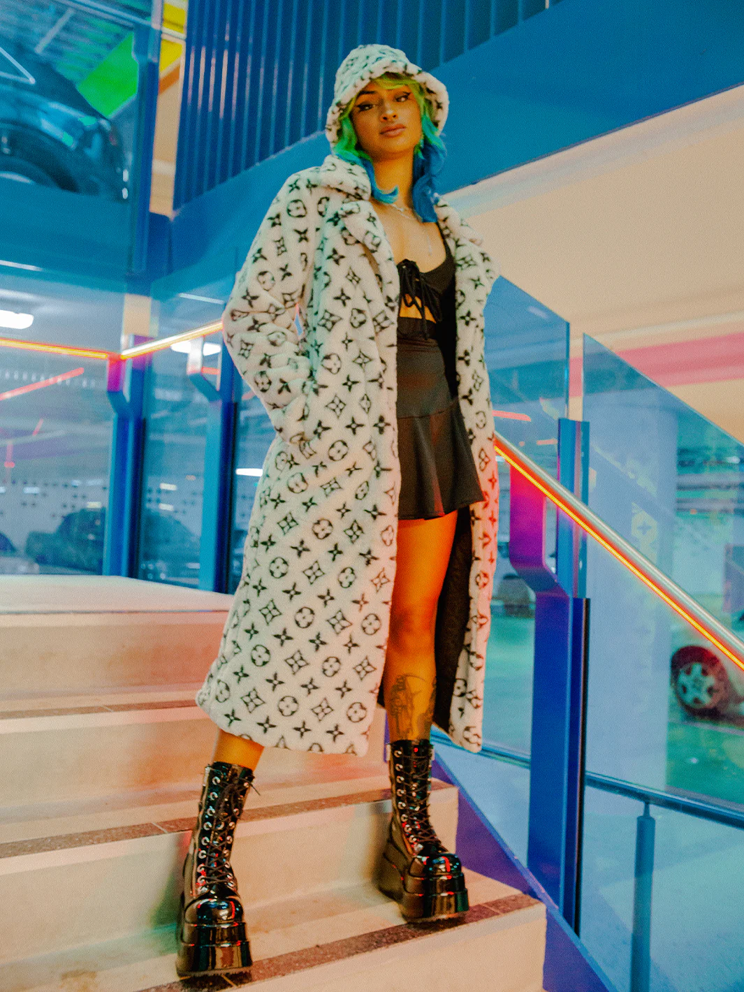 FASHION KILLA FAUX FUR JACKET - GREY ✰ MADE 4 U ✰ - Image 3