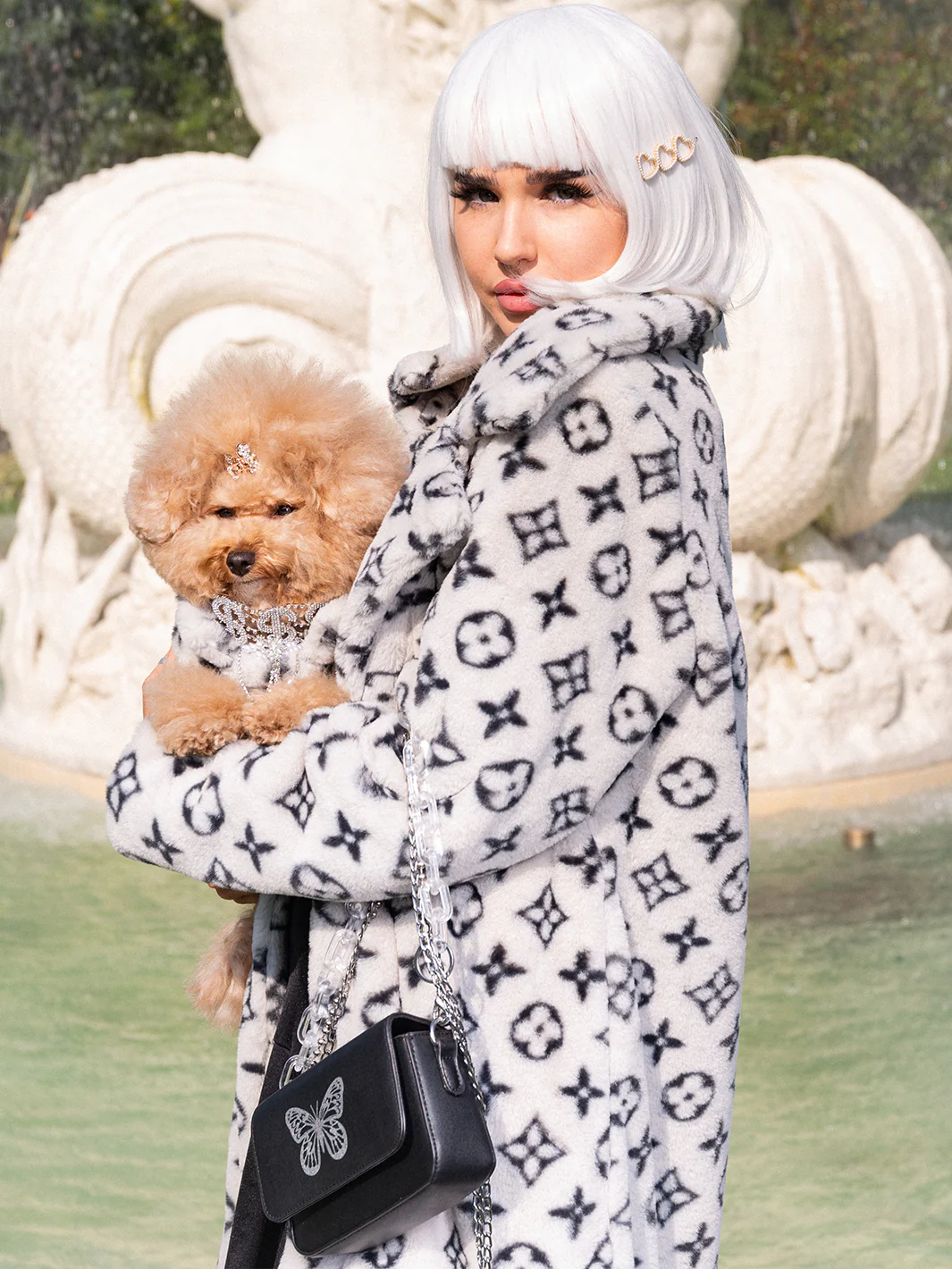 FASHION KILLA FAUX FUR JACKET - GREY ✰ MADE 4 U ✰ - Image 5