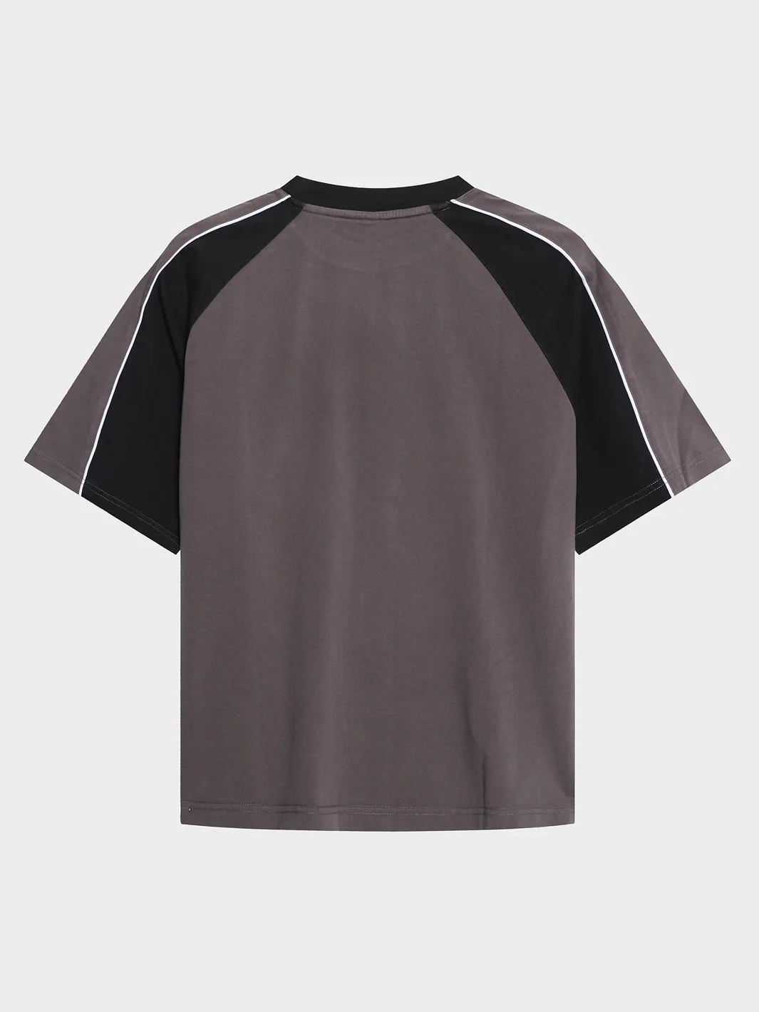 FLAMES PANEL TEE - VINTAGE GREY/BLACK - Image 3