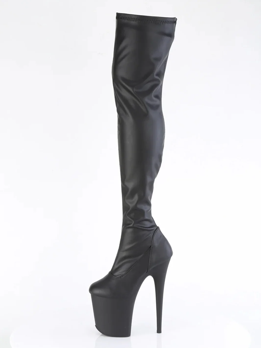 FLAMINGO-3000 - BLACK STRETCH VEGAN LEATHER ✰ PRE ORDER ✰ - Image 2