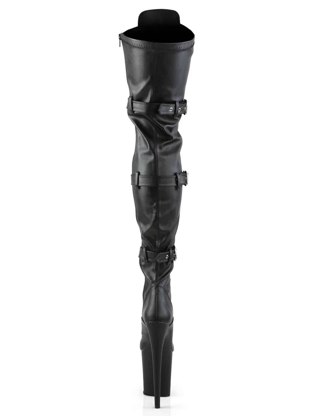 FLAMINGO-3028 - BLACK MATTE VEGAN LEATHER ✰ PRE ORDER ✰ - Image 4