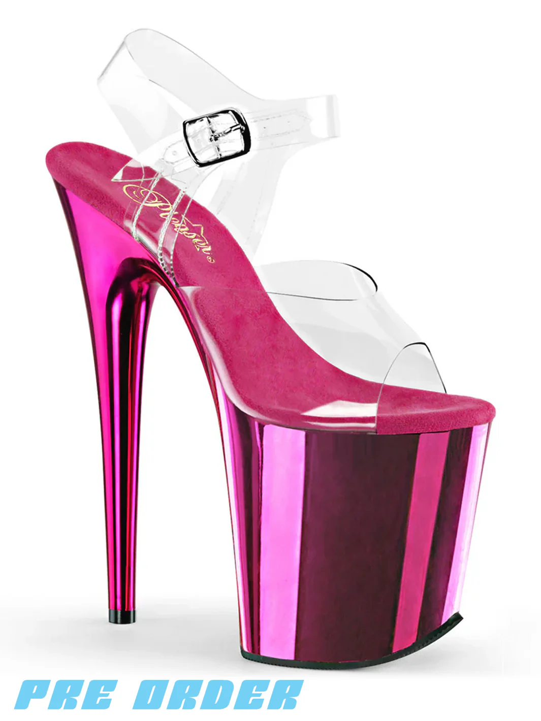 FLAMINGO-808 - CLEAR/HOT PINK CHROME✰ PRE ORDER ✰
