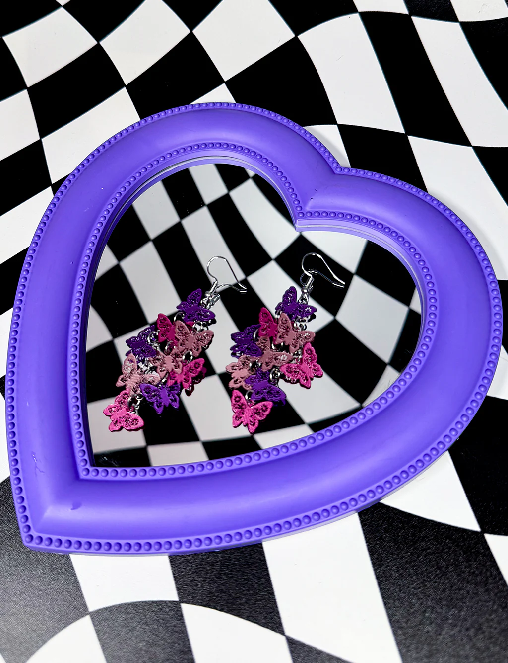 BUTTERFLY FOOLS GOLD EARRINGS - Image 2