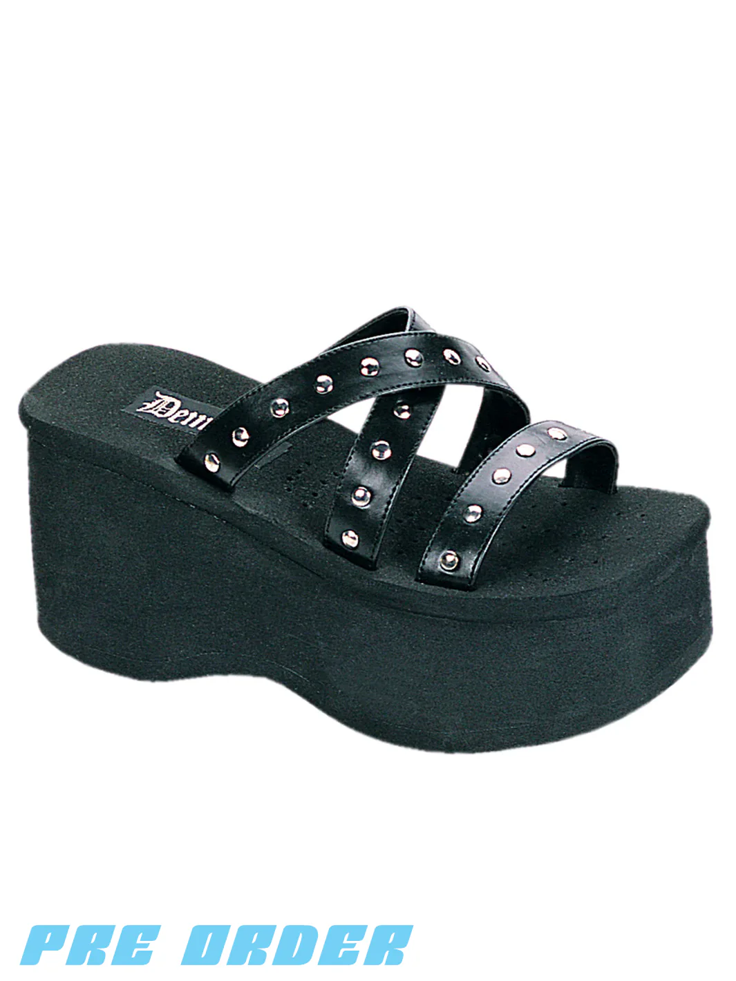 DEMONIA FUNN-19 - BLACK VEGAN LEATHER ✰ PRE ORDER ✰