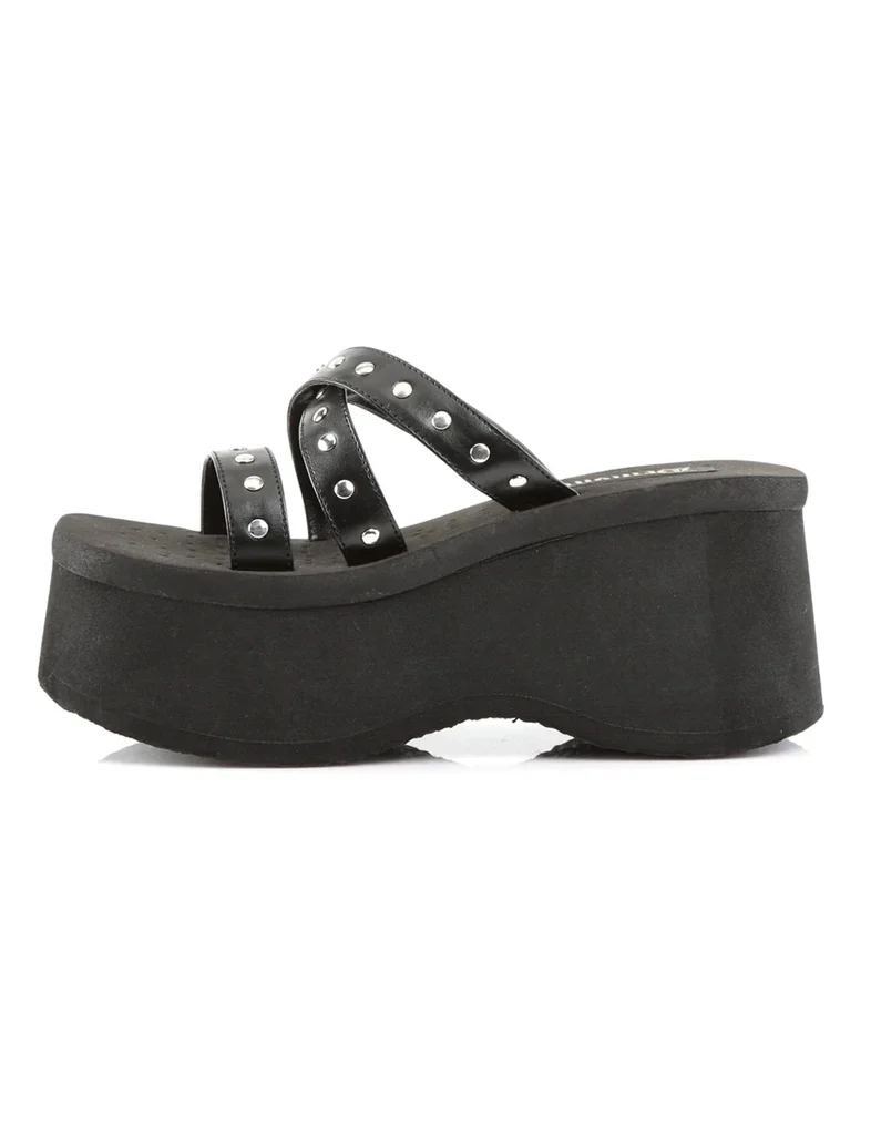 DEMONIA FUNN-19 - BLACK VEGAN LEATHER ✰ PRE ORDER ✰ - Image 4