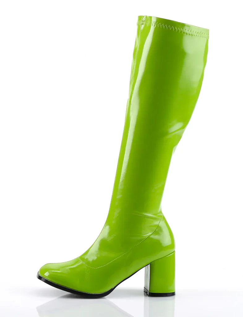 GOGO 300 BOOTS - LIME GREEN STRETCH ✰ PRE ORDER ✰ - Image 2