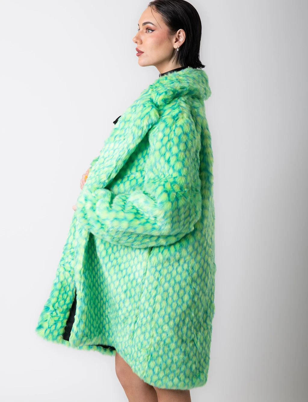 GREEN MERMAID FAUX FUR JACKET - MID LENGTH ✰ MADE 4 U ✰ - Image 6