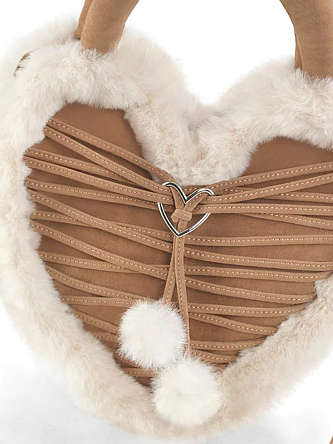 FAUX HEART SHAPED PURSE - CAMEL ✰ PRE ORDER ✰ - Image 5