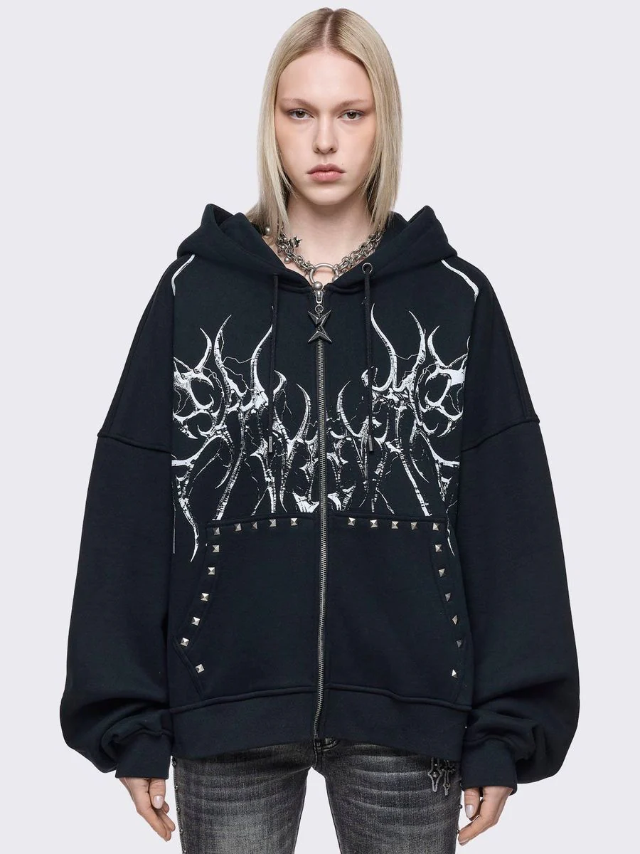 HEARTH OF HORNS ZIP UP HOODIE