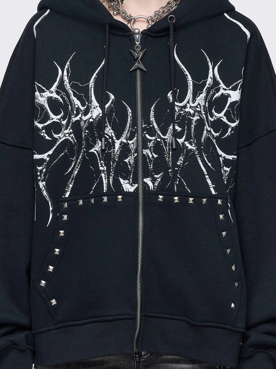 HEARTH OF HORNS ZIP UP HOODIE - Image 3