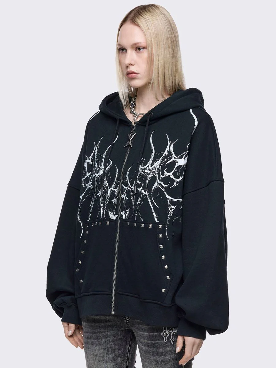 HEARTH OF HORNS ZIP UP HOODIE - Image 4