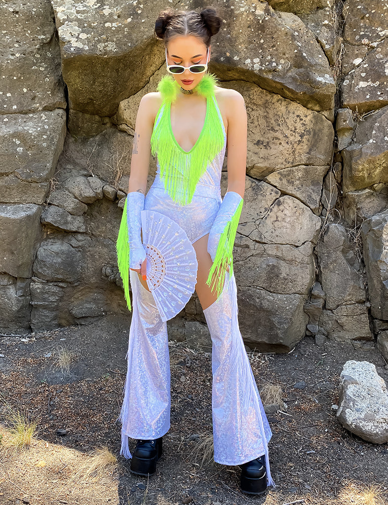 HOLOGRAPHIC CHAPS - PLAYA WHITE - Image 9