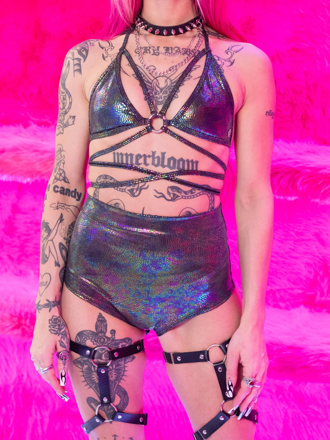 TRIANGLE WRAP TOP - OIL SLICK SNAKE - Image 4