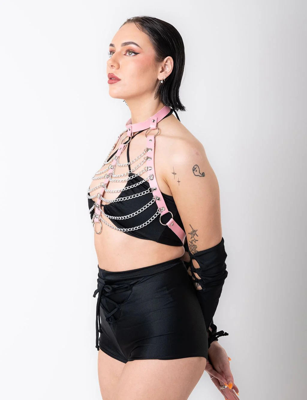 IN CHAINS HARNESS TOP - PINK - Image 3