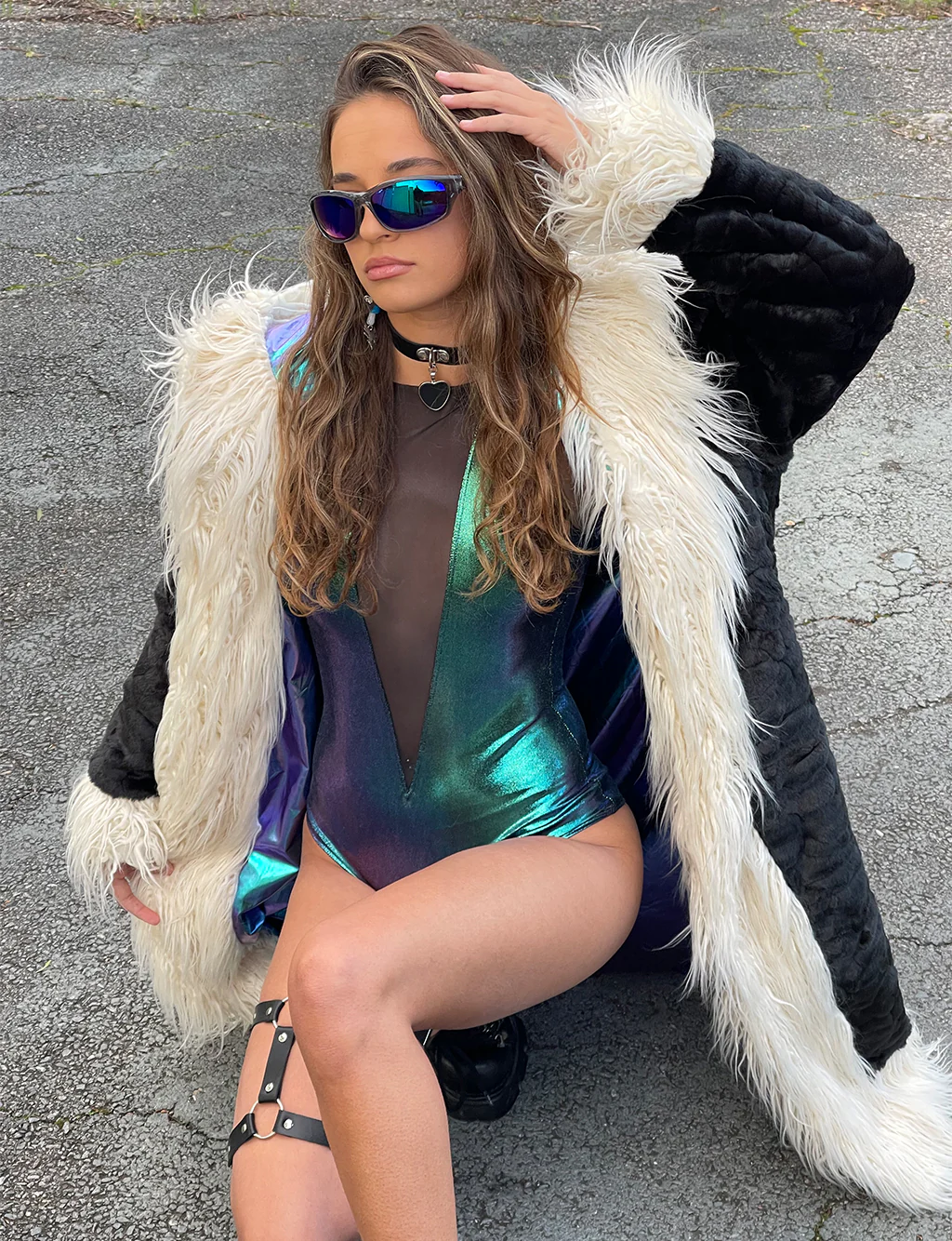IN THE DARK FAUX FUR DOOF JACKET ✰ MADE 4 U ✰ - Image 2