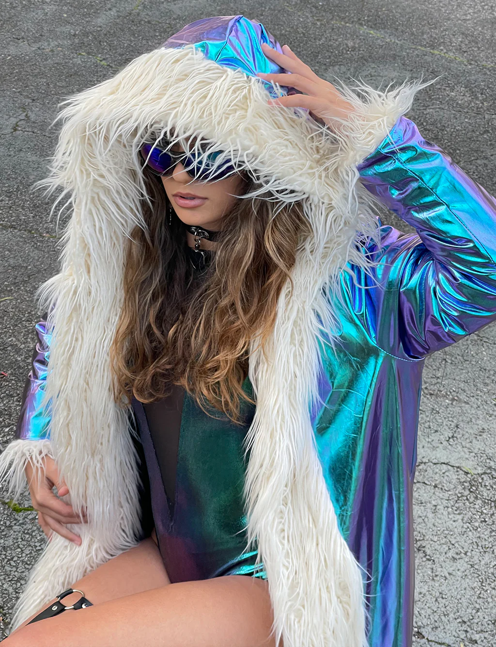 IN THE DARK FAUX FUR DOOF JACKET ✰ MADE 4 U ✰ - Image 5