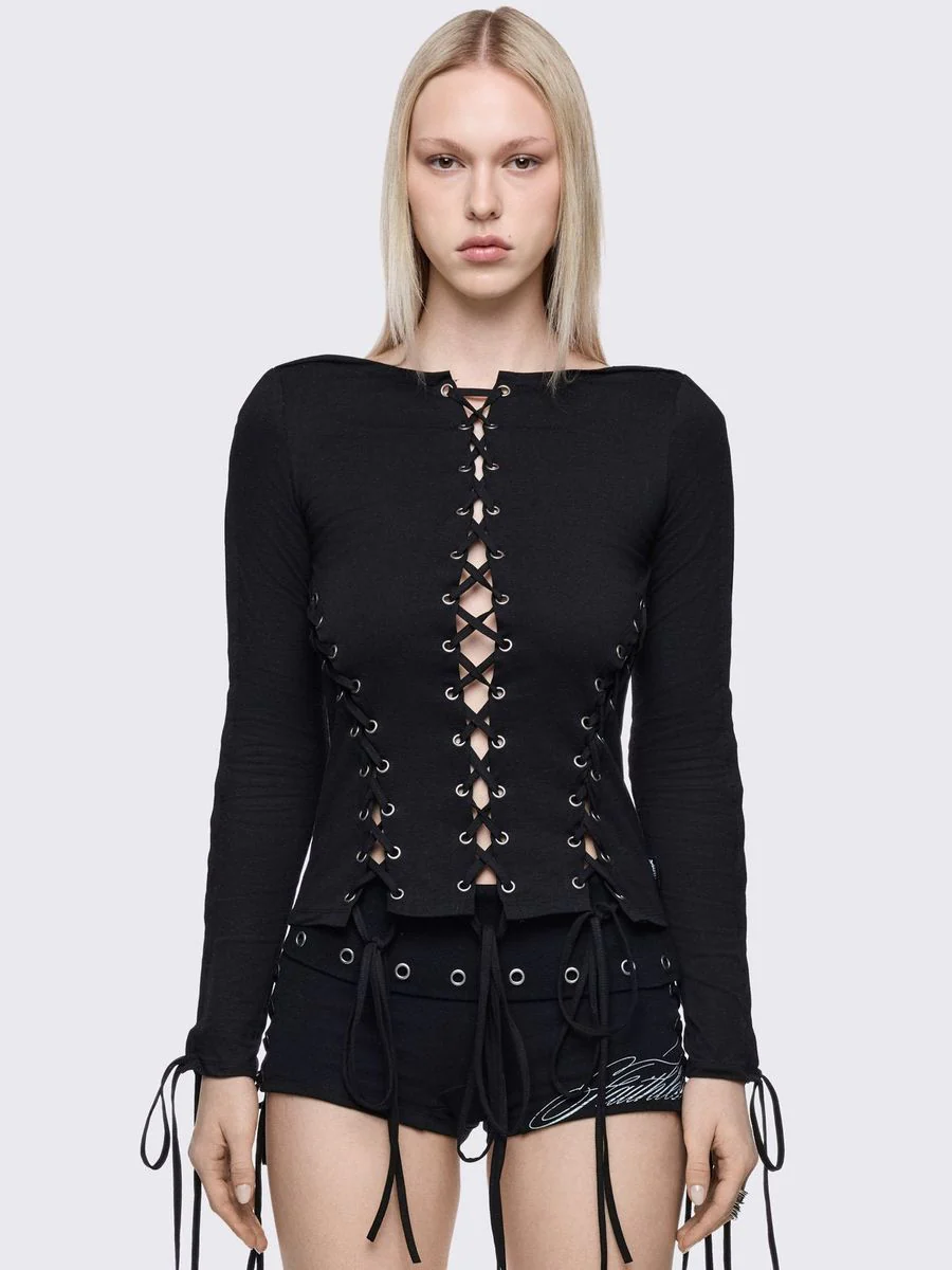 KALEE LACE UP TOP