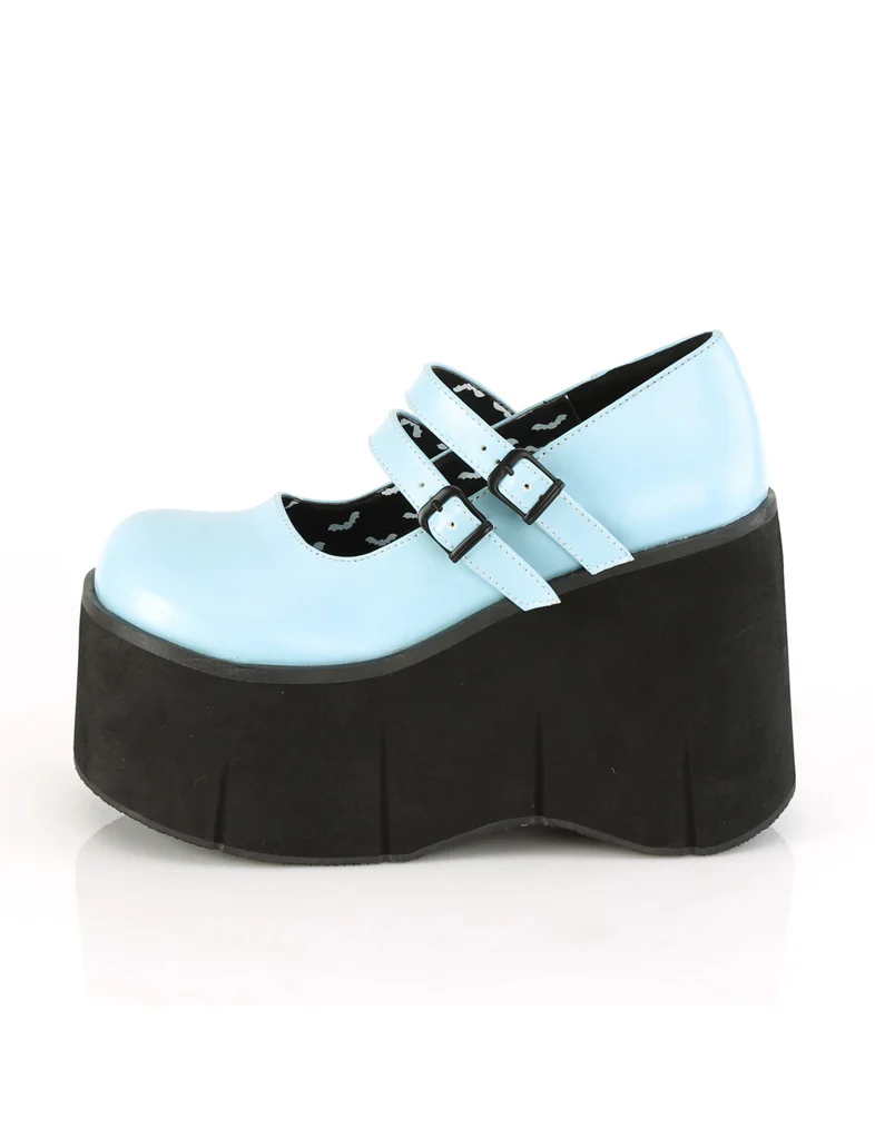 DEMONIA KERA-08 PLATFORM MARYJANES - BLUE VEGAN LEATHER ✰ PRE ORDER ✰ - Image 3
