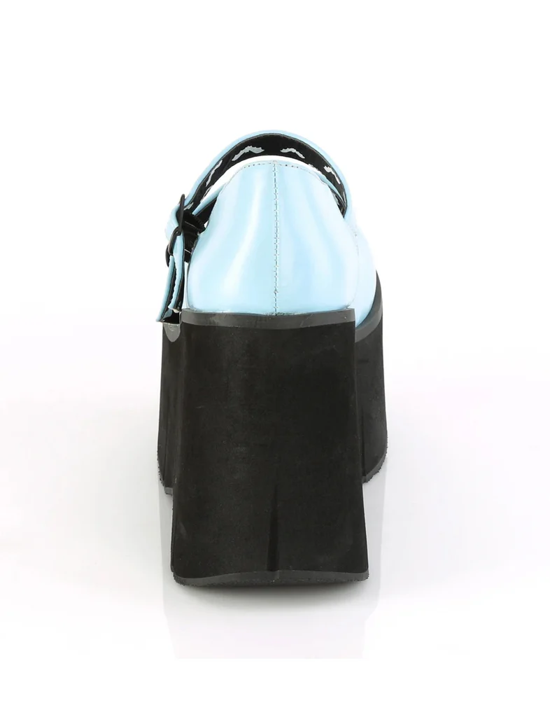DEMONIA KERA-08 PLATFORM MARYJANES - BLUE VEGAN LEATHER ✰ PRE ORDER ✰ - Image 4