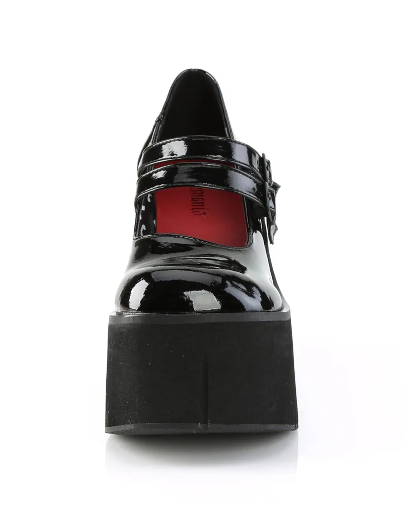 DEMONIA KERA 08 PLATFORM MARYJANES - PATENT BLACK - Image 3