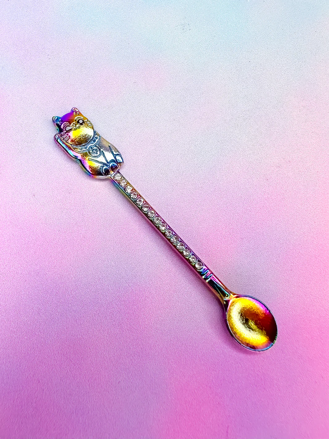 KITTY DIAMOND SPOON PENDANT - OIL SLICK - Image 4