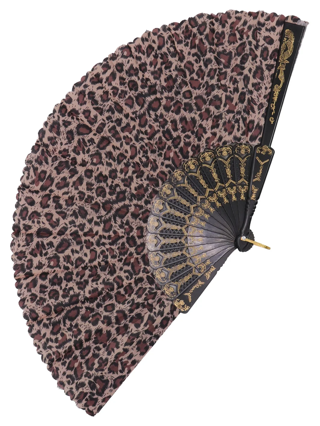 LEOPARD LUXE FAN - MOCHA