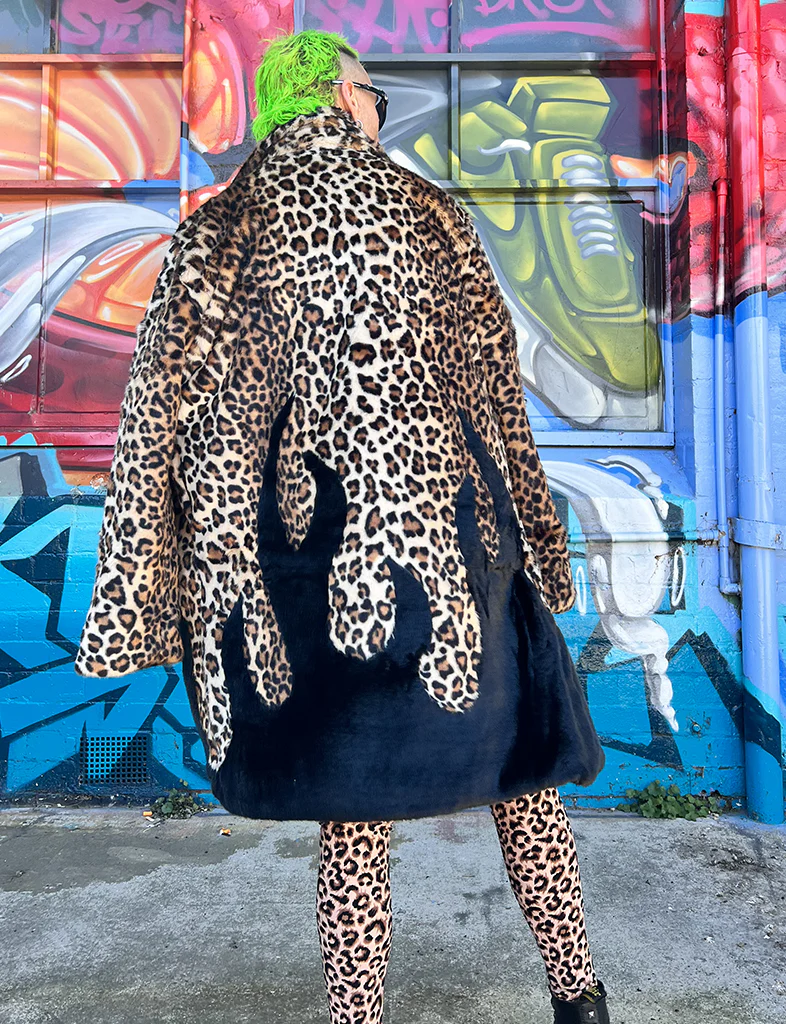 LION KING FAUX FUR JACKET - LEOPARD & BLACK ✰ MADE 4 U ✰ - Image 3