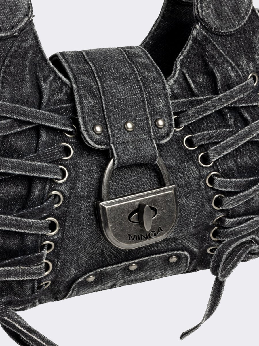 LOCKLYN DENIM SHOULDER BAG - Image 5
